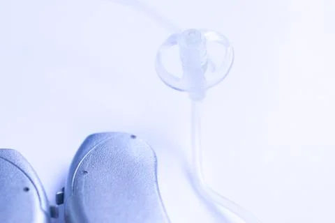 Digital technology hearing aid Stock Photos