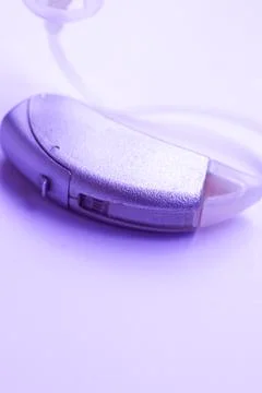 Digital technology hearing aid Stock Photos