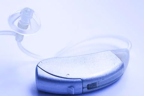 Digital technology hearing aid Stock Photos