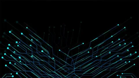 Digital technology HUD element communication Blue background with technolog.. Illustrazione stock