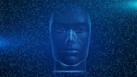 Digital Technology Human Mind Artificial Intelligence Person Face Fiction 3d Stock-Footage 258919336