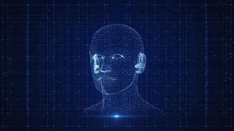 Digital Technology Human Mind Artificial Intelligence Person Face Fiction 3d Stock-Footage 258921409