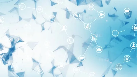 Digital technology icons animation background Stockbeeldmateriaal 334078704
