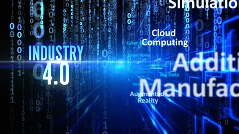 Digital technology Industry 4.0 concept video Stock Footage 205446985