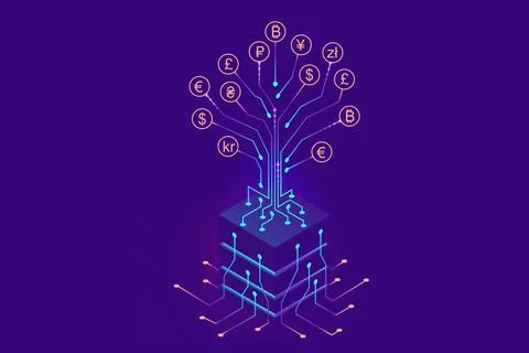 Digital technology investment Stock Illustration