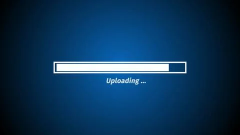 Digital technology isolated waiting loading bar on gray color background 스톡 일러스트