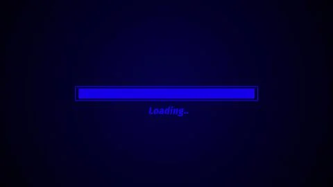Digital technology isolated waiting loading bar on dark blue color background 스톡 일러스트