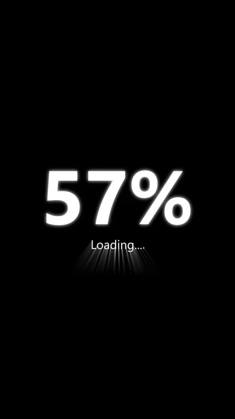 Digital technology loading process with white numbers and progress bar vert.. Stock Footage 341613575