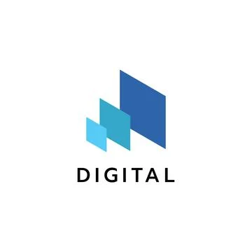 Digital technology logo Stock Illustration
