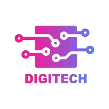 Digital Technology Logo. Template Design Vector, Emblem, Design Concept Illustrazione stock