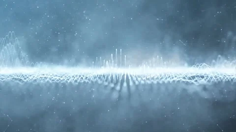 Digital technology loop network waves animation Stock Footage 333711648