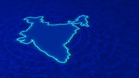 Digital Technology Map of India 스톡 일러스트