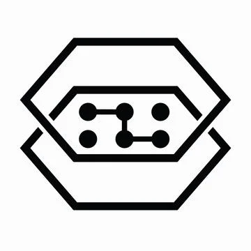 Digital Technology Merge Symbol Stock Illustration