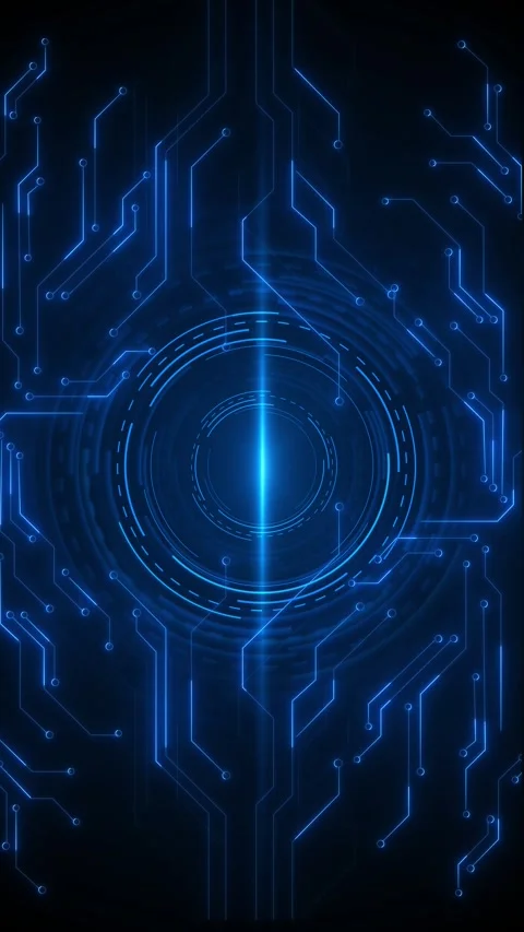 Digital technology metaverse neon blue pink background, cyber information Stock Footage 312580156