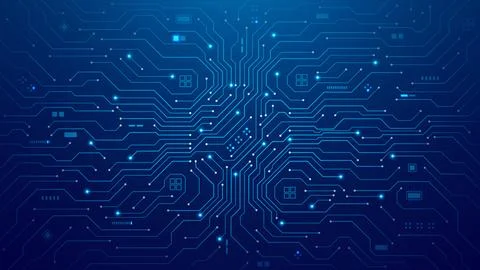 Digital technology motherboard concept Stock Illustration