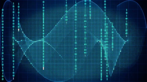 Digital technology motion graphic background loop Stock Footage 43626369