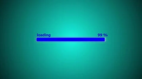 Digital technology neon abstract isolated loading bar on green color illust.. Ilustración de archivo
