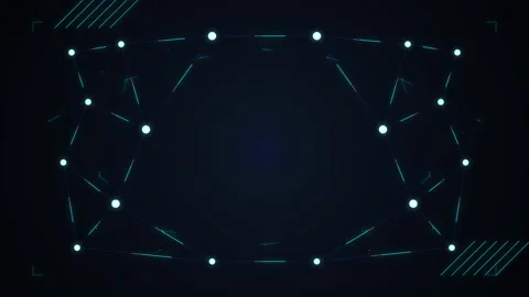 Digital technology network and cyber security data connection animation Stock Footage 346737545