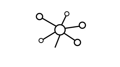 Digital technology network connection animation Isolated on White Background Stock Footage 321194058