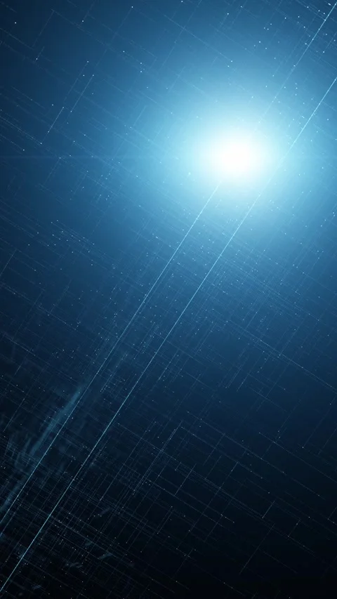 Digital technology network lines witl light loop vertical background Stock Footage 341830684
