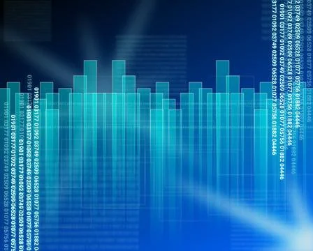 Digital technology number background. Stock Illustration