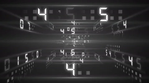 Digital technology numbers counter backgorund 4K still colorless Stock Footage 61036619