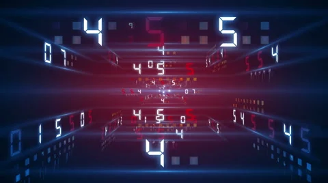 Digital technology numbers counter backgorund 4K still blue_red Video stock 61036630