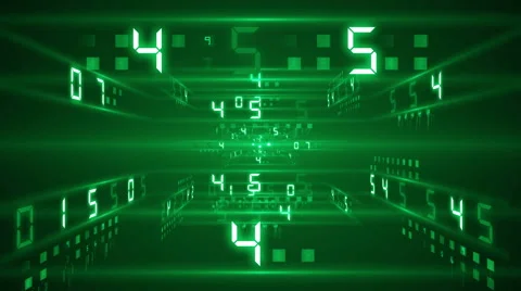 Digital technology numbers counter backgorund 4K still green Stock Footage 61036645
