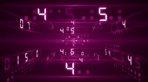 Digital technology numbers counter backgorund 4K still purple Stock Footage 61036665