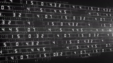 Digital technology numbers counter backgorund 4K colorless Stock Footage 61036994