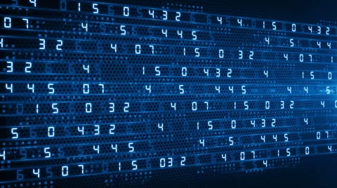 Digital technology numbers counter backgorund 4K Blue Stock Footage 61038398