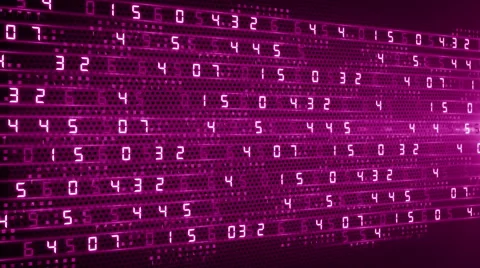 Digital technology numbers counter backgorund 4K purple Stock Footage 61038425