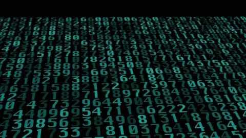Digital technology pattern machine learning numbers matrix, creative data Stock Footage 158916179