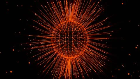 Digital technology plexus structure. Big Data. Plexus effec. Sphere of conn.. イラスト素材