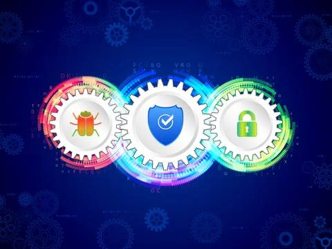 Digital technology protection concept. Stock Illustration