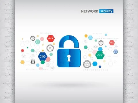 Digital technology protection concept. Stock Illustration