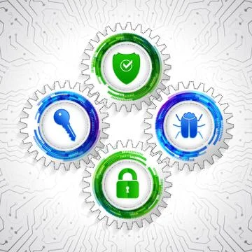 Digital technology protection concept. Stock Illustration