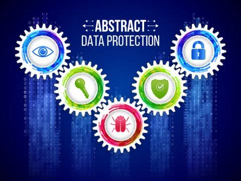 Digital technology protection concept. Stock Illustration