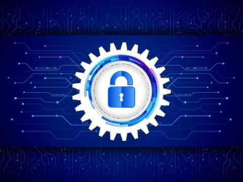 Digital technology protection concept. Stock Illustration