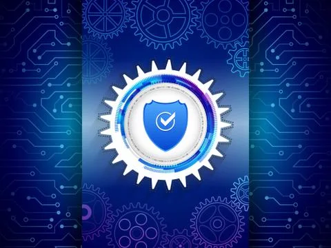 Digital technology protection concept. Stock Illustration