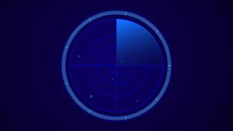 Digital technology radar screen scanning different information illustration.. Stock Illustration