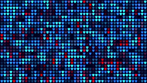 Digital Technology Red Blue Shiny Shield Lock Cyber Security Symbol Grid Pattern Stock Footage 174267128
