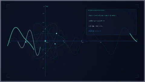 Digital technology sound wave animation and cyber data analysis loop Stock Footage 347201104