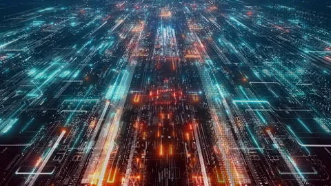 Digital Technology Stream Stock Footage 271221692