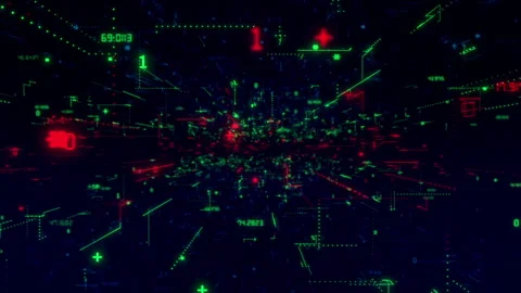 Digital Technology Structure Stock Footage 251697577