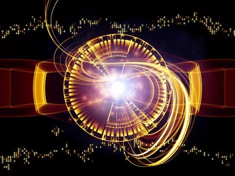 Digital Technology Swirls Stock Illustration