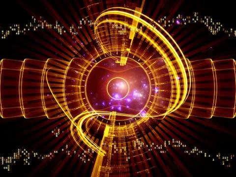 Digital Technology Swirls Illustrazione stock