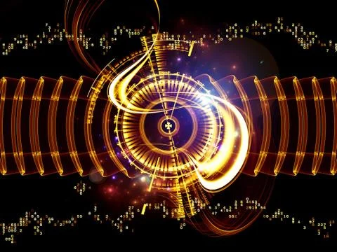 Digital Technology Swirls Stock Illustration