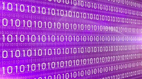 Digital technology text numbers backgorund right perspective 4K violet Video stock 66392318