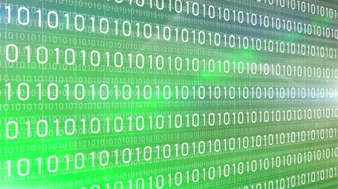 Digital technology text numbers backgorund right perspective 4K green Stock Footage 66416198